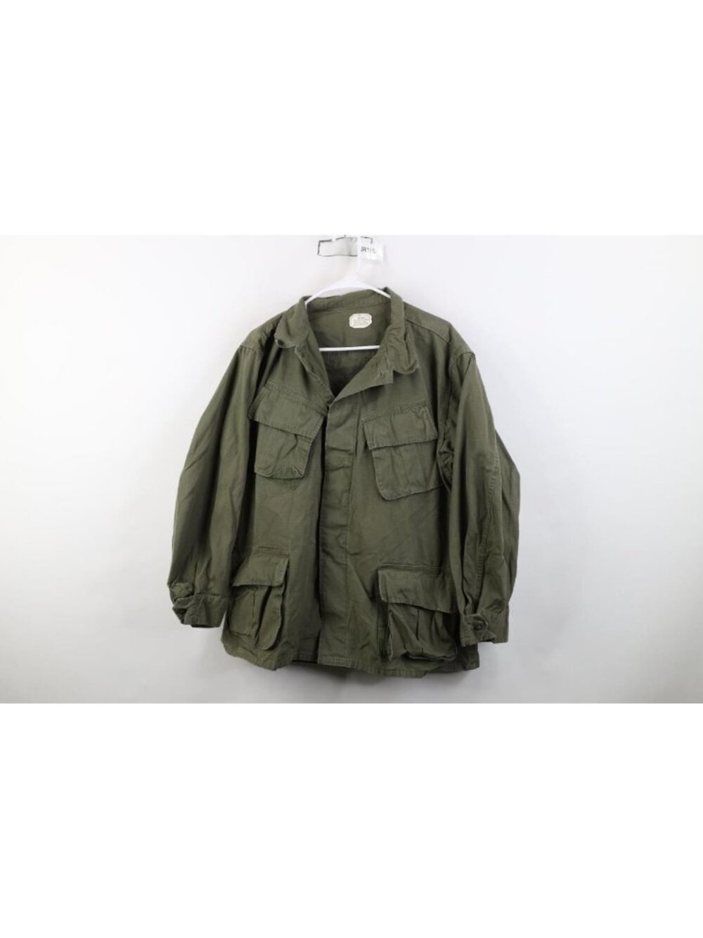 Vtg 60s Vietnam War Mens Large Short Military OG107 Ripstop Poplin Jacket Coat